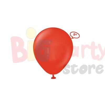 Lateks Balon Lateks Pastel 5 inç 100lü Kırmızı - 1