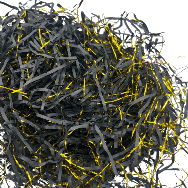 Kırpıntı Kağıt Siyah Gold Şeritli 100 Gr - 