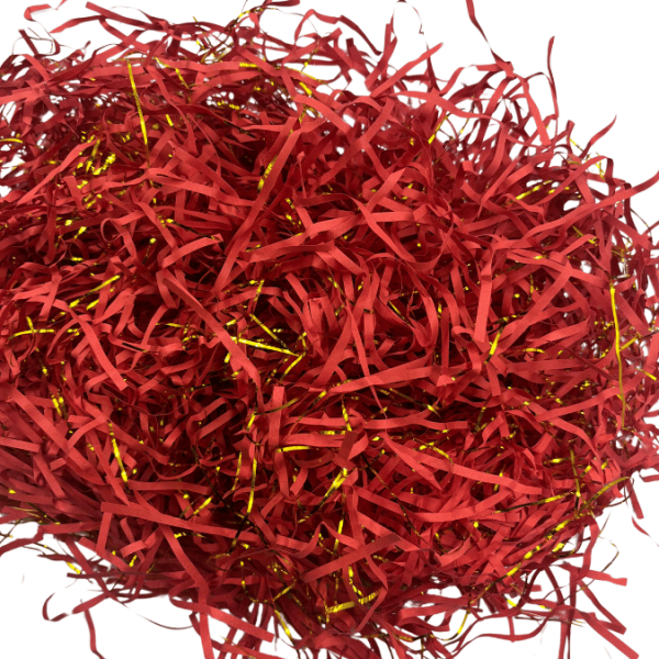 Kırpıntı Kağıt Kırmızı Gold Şeritli 100 Gr - 