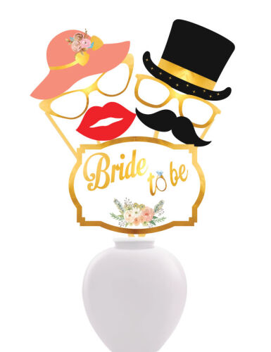 Konuşma Balonu Bride To Be Şapkalı Tema Varaklı 5 Parça - 1