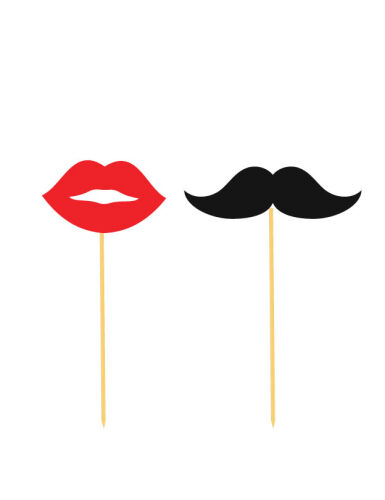 Konuşma Balonu Dudak Bıyık 2 Parça - 2