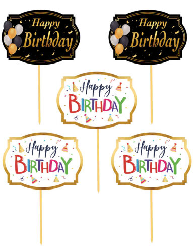 Konuşma Balonu Happy Birthday Karışık Temalı 5 Parça - 2