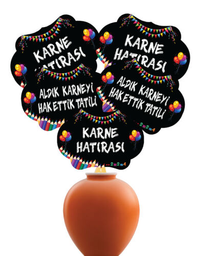 Konuşma Balonu Karne Partisi Parlak Baskılı 5 Parça - 