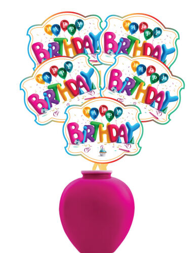 Konuşma Balonu Happy Birthday Balon Temalı 5 Parça - 1