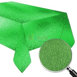  - Masa Örtüsü 120 x 180 Cm Metalize Parlak Koyu Yeşil