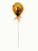 Krom Altın Renk Balon Pasta Üstü Çubuklu Lüks - 1