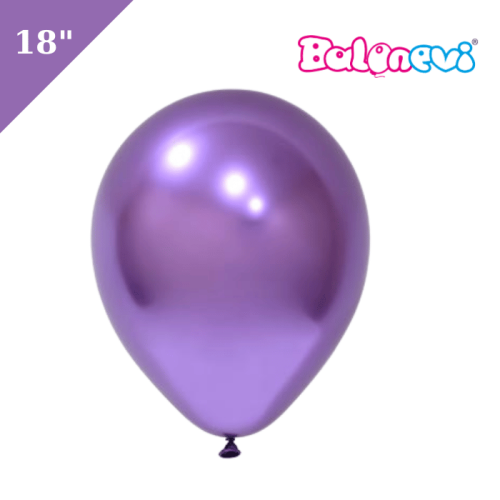 Lateks Krom Balon Jumbo Mor 18 inç - 1