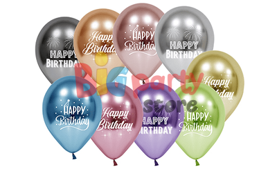 Lateks Krom Baskılı Balon 12 İnç Happy Birthday 50 li - 1