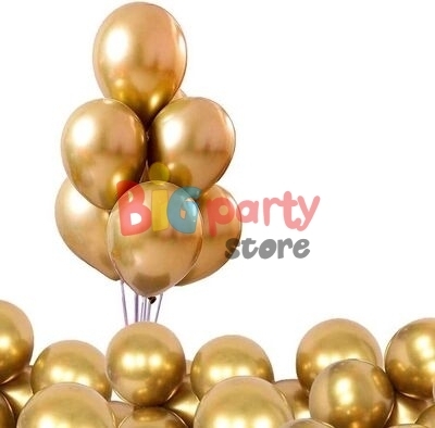 Lateks Krom Parlak Balon 12 İnç Gold Renk 50 li - 1