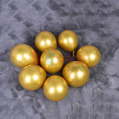 Lateks Krom Parlak Balon 5 İnç Gold Renk 50 li - 1