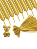 Lateks Krom Parlak Gold Renk Sosis Balon 10 Parça - 1