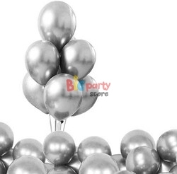  - Krom Parlak Gümüş Renk Balon 12 İnç 50 li