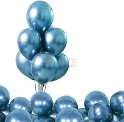  - Lateks Krom Parlak Balon 12 İnç Mavi Renk 50 li