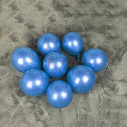  - Lateks Krom Parlak Balon 5 İnç Mavi Renk 50 li