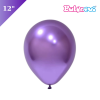 Lateks Krom Parlak Balon Mor 50 Parça 12 İnç Balonevi - 1
