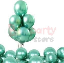Lateks Krom Parlak Balon 12 İnç Yeşil Renk 50 li - 3