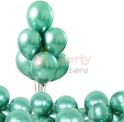 Lateks Krom Parlak Balon 12 İnç Yeşil Renk 50 li - 2