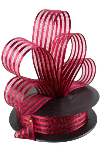Kurdale Şifon Şeritli 2.5 Cm 20 Metre Bordo - 1