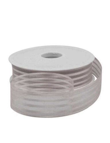 Kurdale Şifon Şeritli 2.5 Cm 20 Metre Gümüş - 1