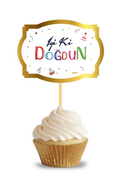 Kürdan İyiki Doğdun Renkli 10 Parça - 2