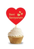 Kürdan Seni Seviyorum Varak Yazılı 10 Parça - 2