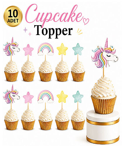 Kürdan Unicorn 10 Parça - 