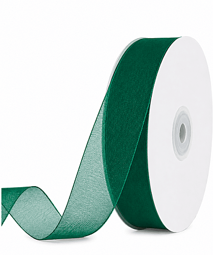 Kurdele Organze 2 Cm 22 Metre Koyu Yeşil - 