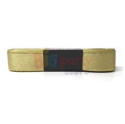 Kurdele Saten 2 Cm 10 Metre Simli Gold - 1