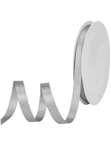 Kurdele Saten 1 Cm 10 Metre Simli Gümüş - 1