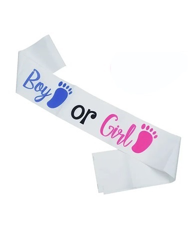 Kuşak Saten Cinsiyet Boy Girl Baskılı - 1