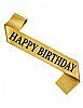 Kuşak Simli Happy Birthday Altın Üzeri Siyah - 1