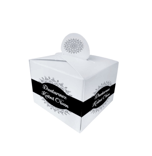 Kutu Lokumluk Dualarınız Kabul Olsun Beyaz 25 Parça - 