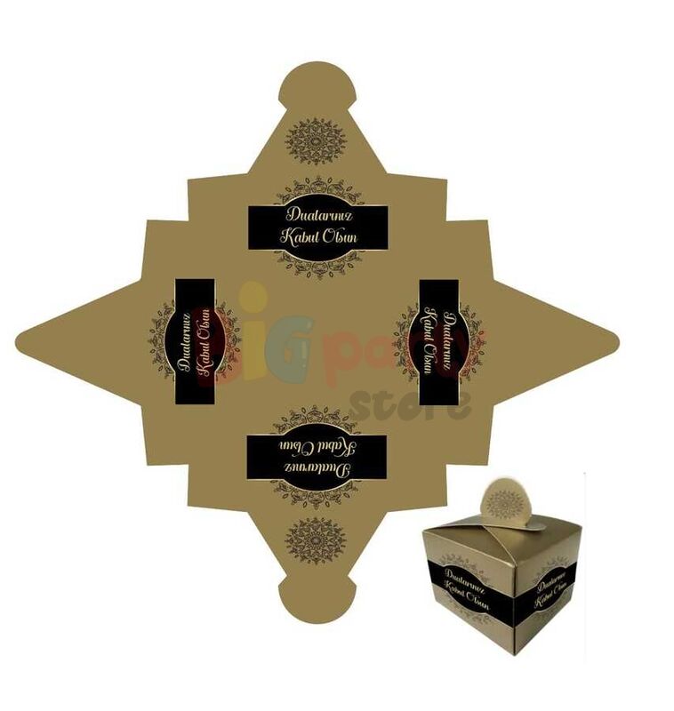 Kutu Lokumluk Dualarınız Kabul Olsun Gold 25 Parça - 2