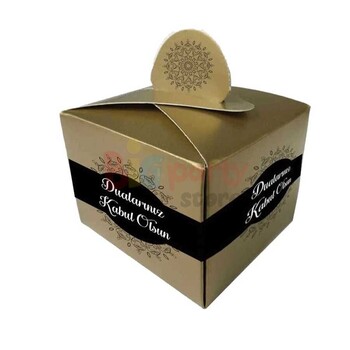 Kutu Lokumluk Dualarınız Kabul Olsun Gold 25 Parça - 1