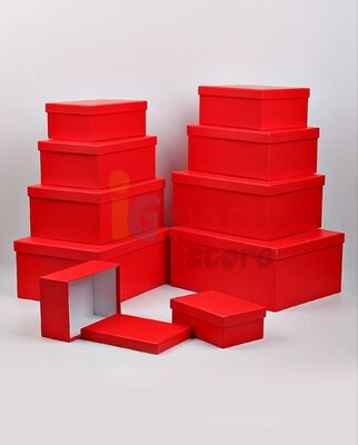 Hediyelik Kutu Seti 10lu Kırmızı - 1