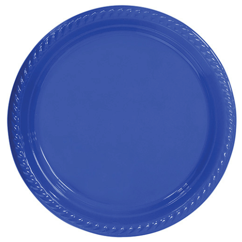 Plastik Tabak Lacivert 22 Cm / 25 Parça - 1