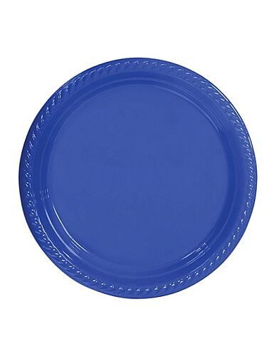 Plastik Tabak Lacivert 22 Cm / 25 Parça - 
