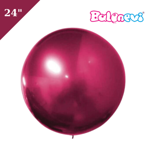 Lateks Krom Balon 24 İnç Fuşya - 1