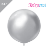 Lateks Krom Balon 24 İnç Gümüş - 1