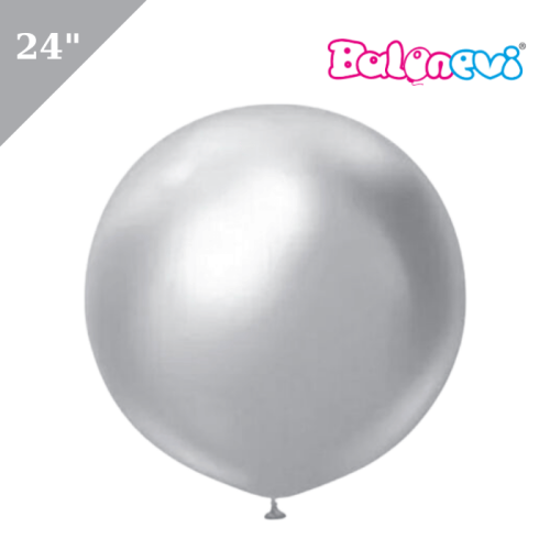 Lateks Krom Balon 24 İnç Gümüş - 