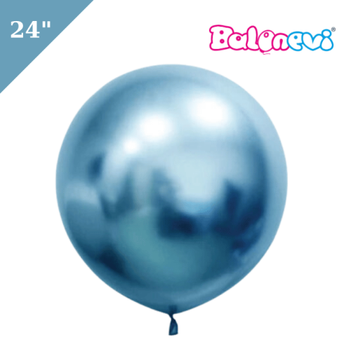 Lateks Krom Balon 24 inç Mavi - 