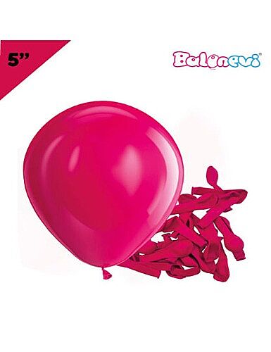 Lateks Pastel Balon 5 inç 100 Parça Vişne - 