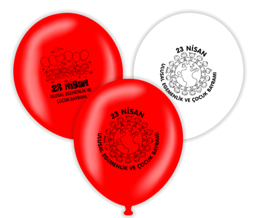 Lateks Baskılı Balon 23 Nisan 25 Parça - 