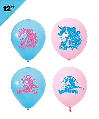 Lateks Baskılı Balon 50 Parça 12 İnç Unicorn - 