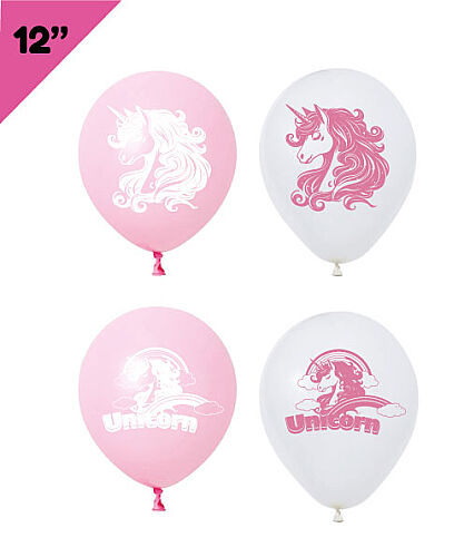Lateks Baskılı Balon 50 Parça 12 İnç Unicorn - 