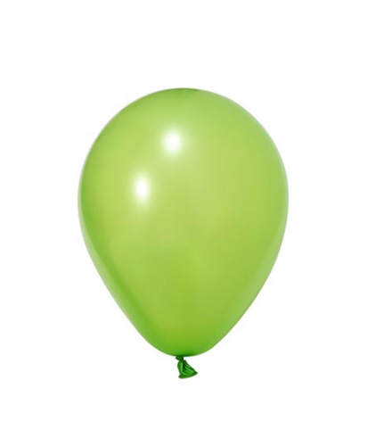 Lateks Globos Metalik Balon 100 Parça Açık Yeşil - 1