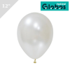 Lateks Metalik Balon 100 Parça Beyaz 12 İnç Globos - 1