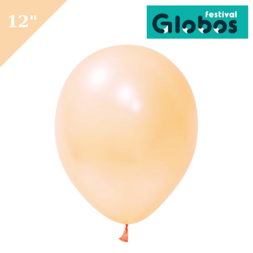 Lateks Metalik Balon 100 Parça Fil Dişi 12 İnç Globos - 