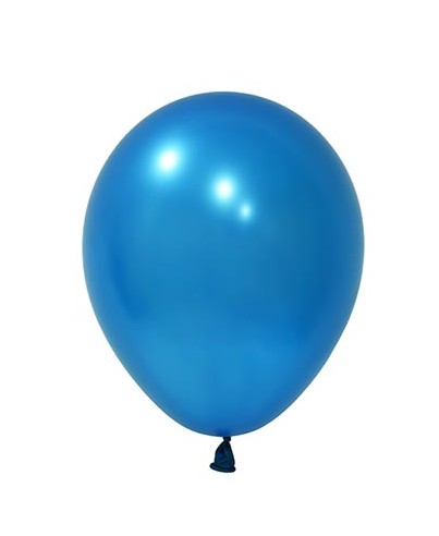 Lateks Globos Metalik Balon 100 Parça Lacivert - 1