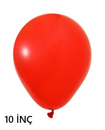 Lateks Globos Pastel Balon 100 Parça Kırmızı 10 inç - 1